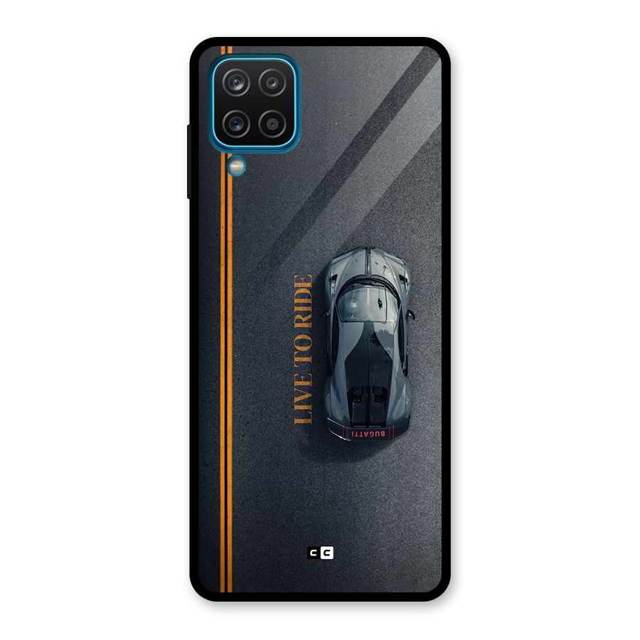 Live To Ride Glass Back Case for Galaxy A12