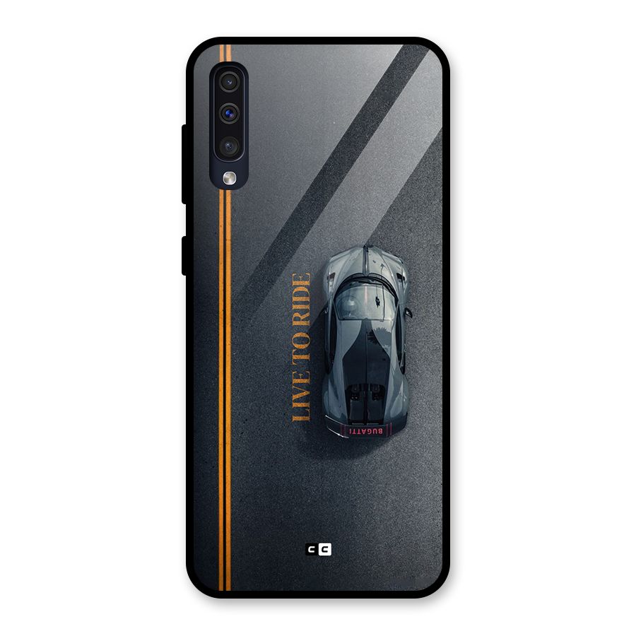 Live To Ride Glass Back Case for Galaxy A50