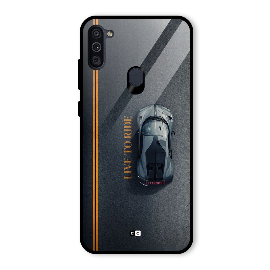 Live To Ride Glass Back Case for Galaxy M11