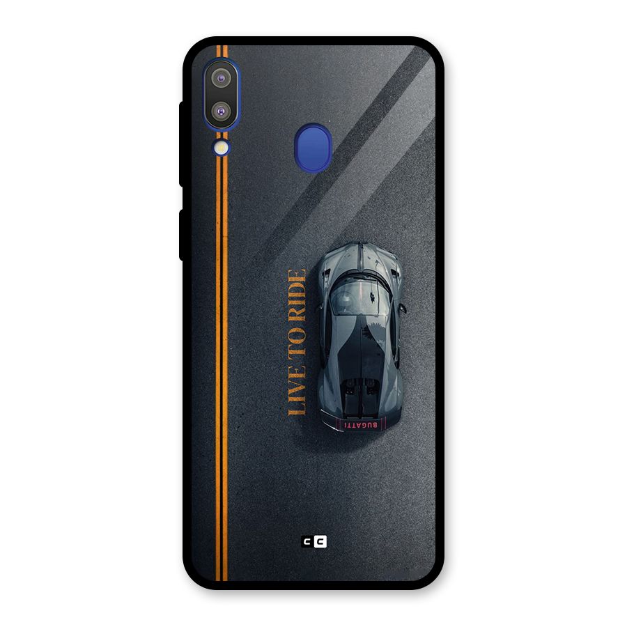Live To Ride Glass Back Case for Galaxy M20