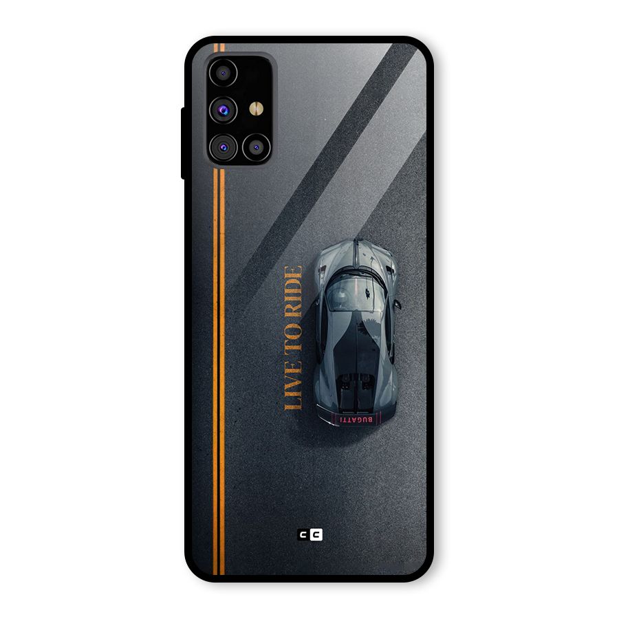Live To Ride Glass Back Case for Galaxy M31s