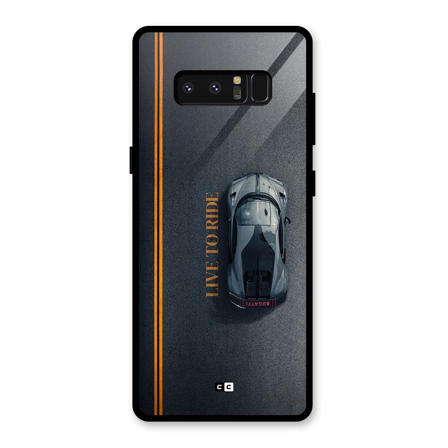 Live To Ride Glass Back Case for Galaxy Note 8