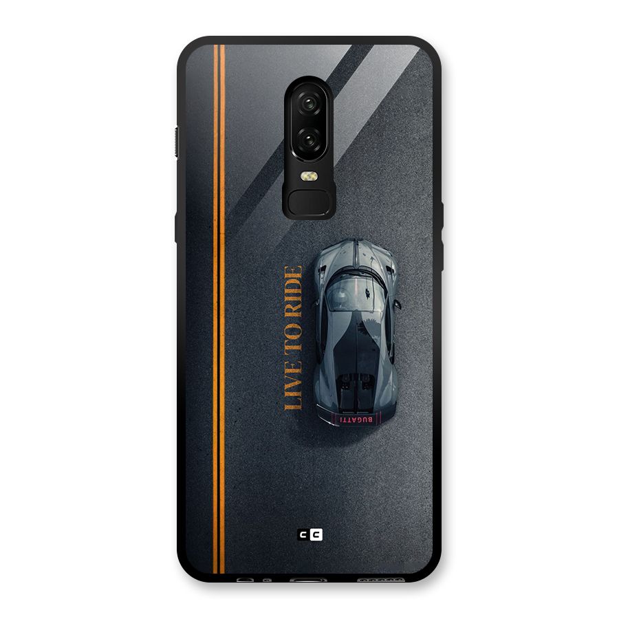 Live To Ride Glass Back Case for OnePlus 6