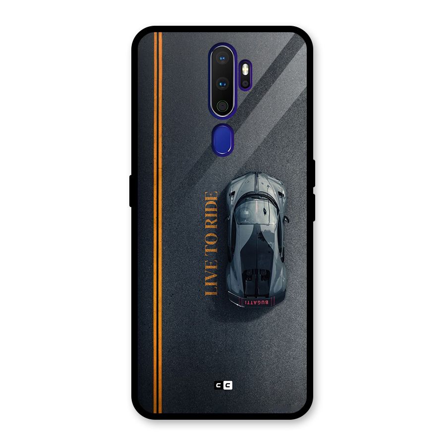 Live To Ride Glass Back Case for Oppo A9 (2020)