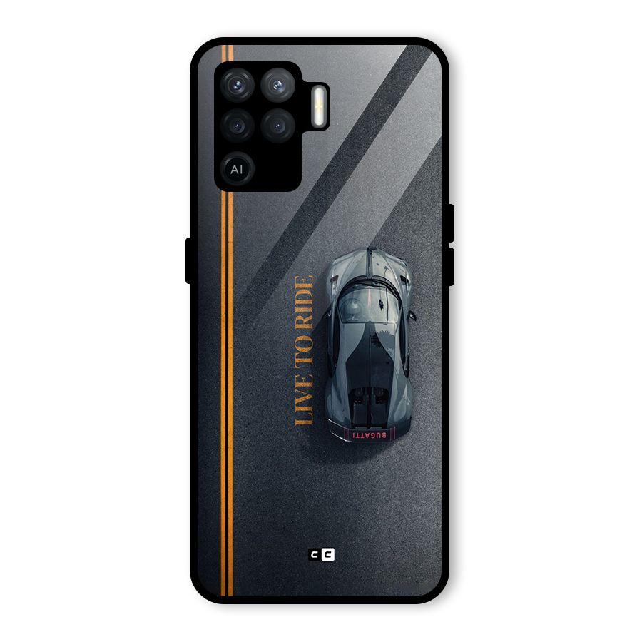 Live To Ride Glass Back Case for Oppo F19 Pro
