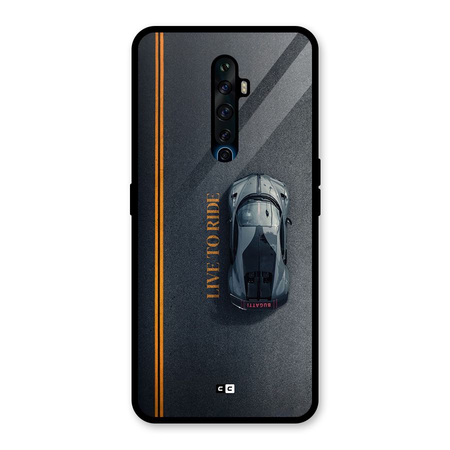 Live To Ride Glass Back Case for Oppo Reno2 F