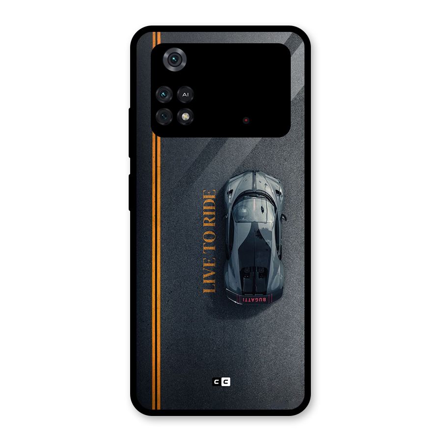 Live To Ride Glass Back Case for Poco M4 Pro 4G