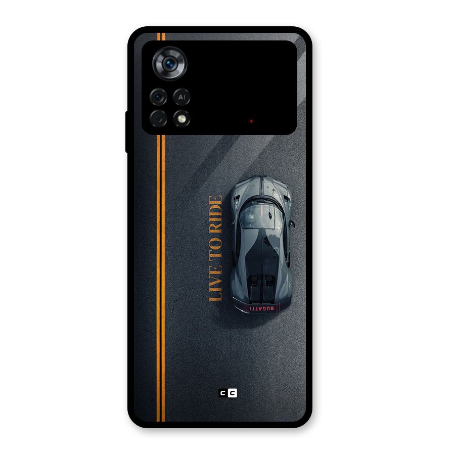 Live To Ride Glass Back Case for Poco X4 Pro 5G