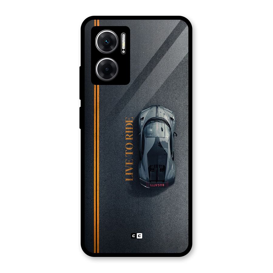 Live To Ride Glass Back Case for Redmi 11 Prime 5G