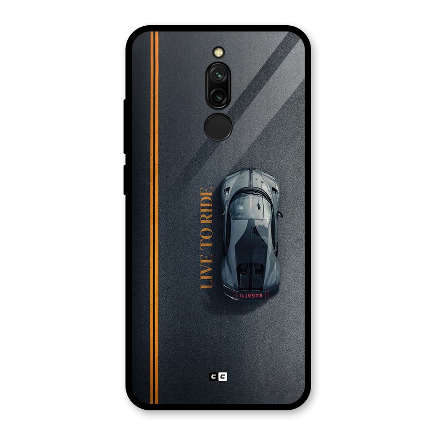 Live To Ride Glass Back Case for Redmi 8