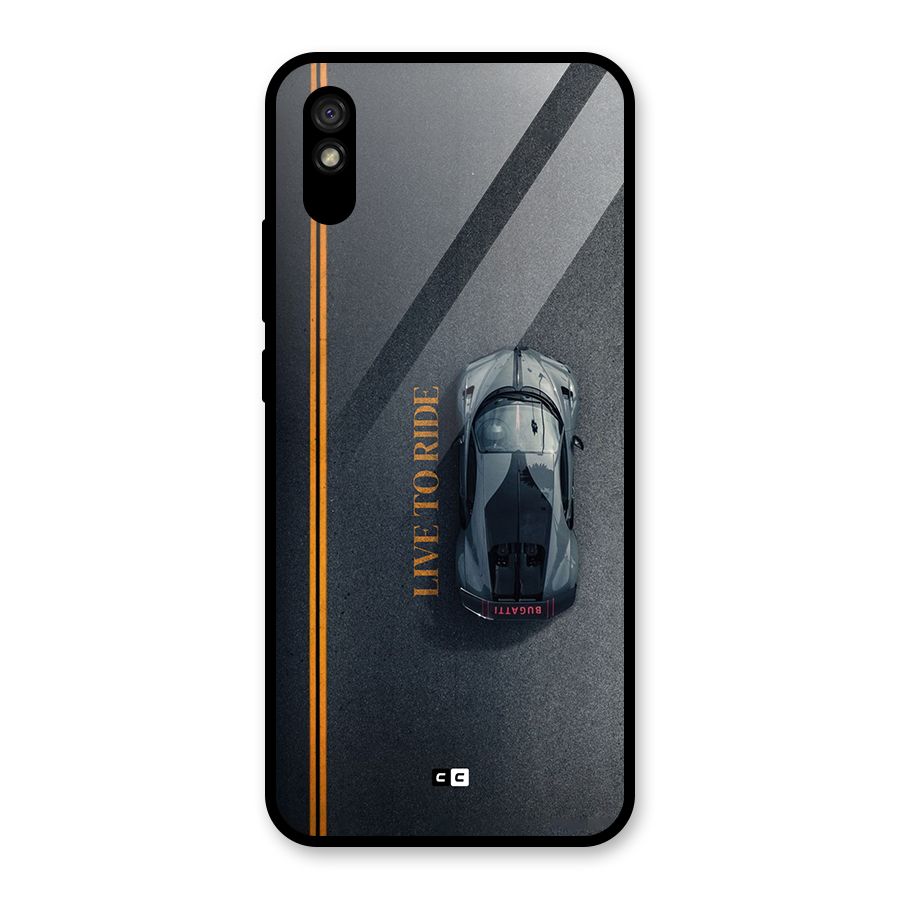 Live To Ride Glass Back Case for Redmi 9A