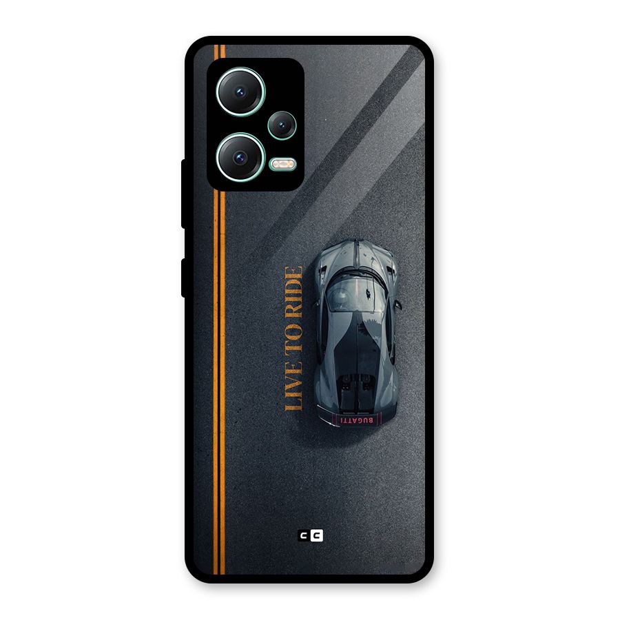 Live To Ride Glass Back Case for Redmi Note 12 5G