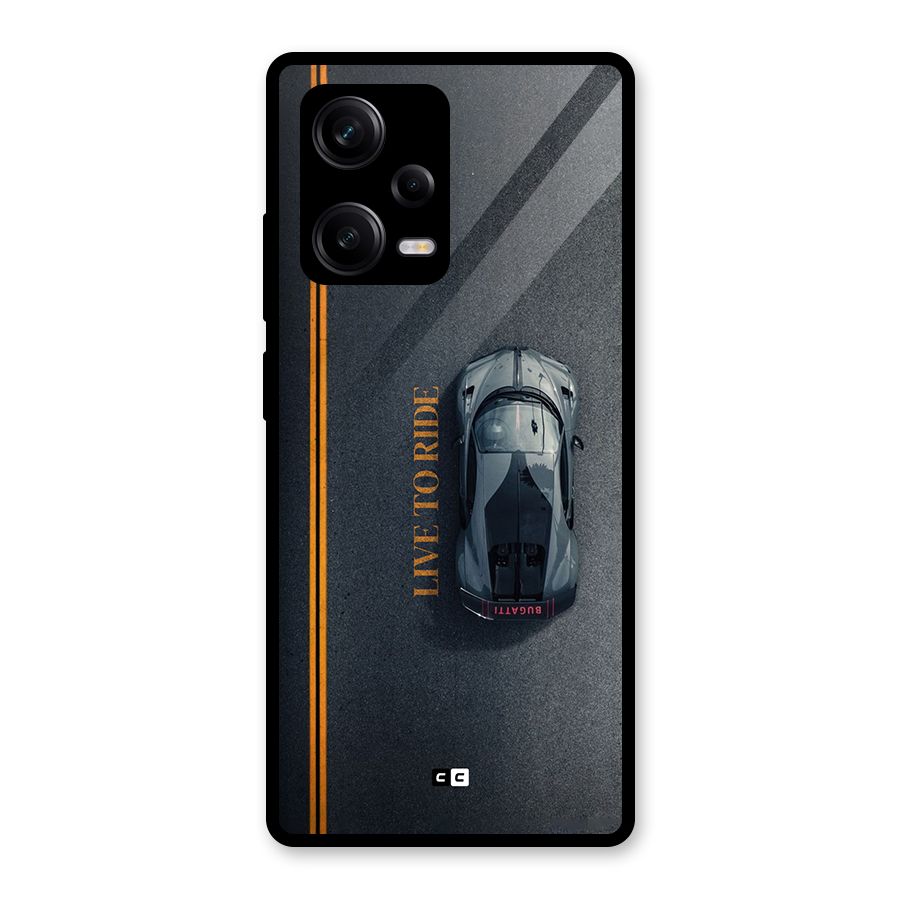 Live To Ride Glass Back Case for Redmi Note 12 Pro