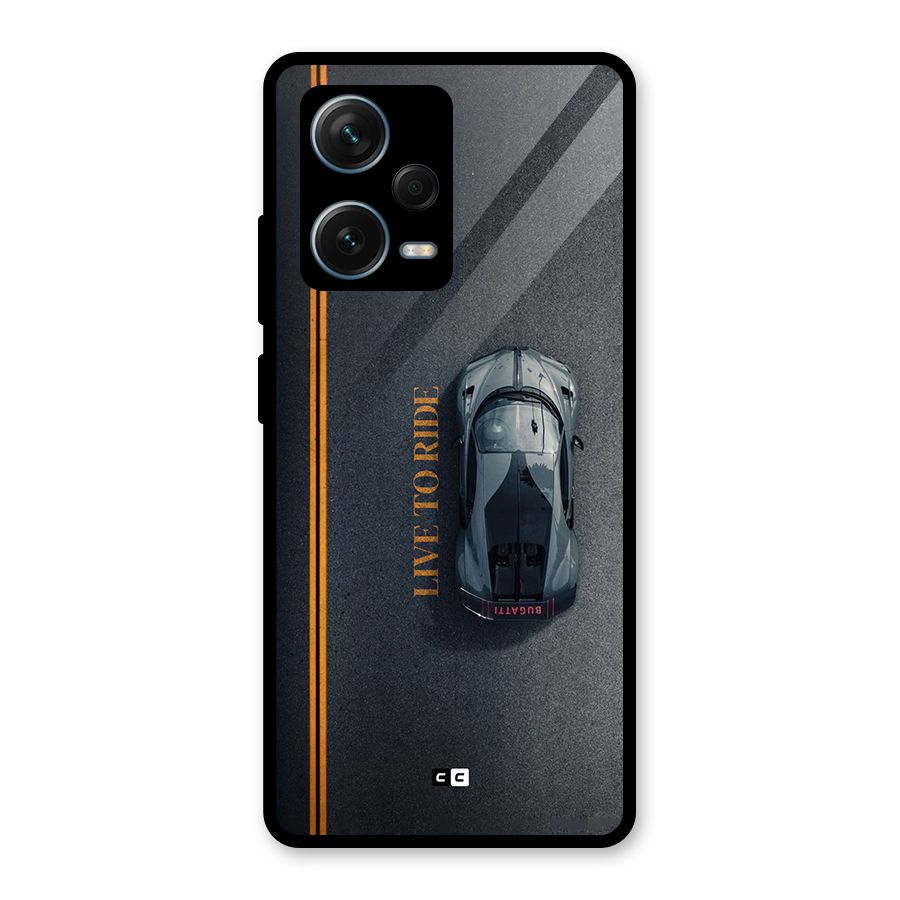 Live To Ride Glass Back Case for Redmi Note 12 Pro Plus 5G