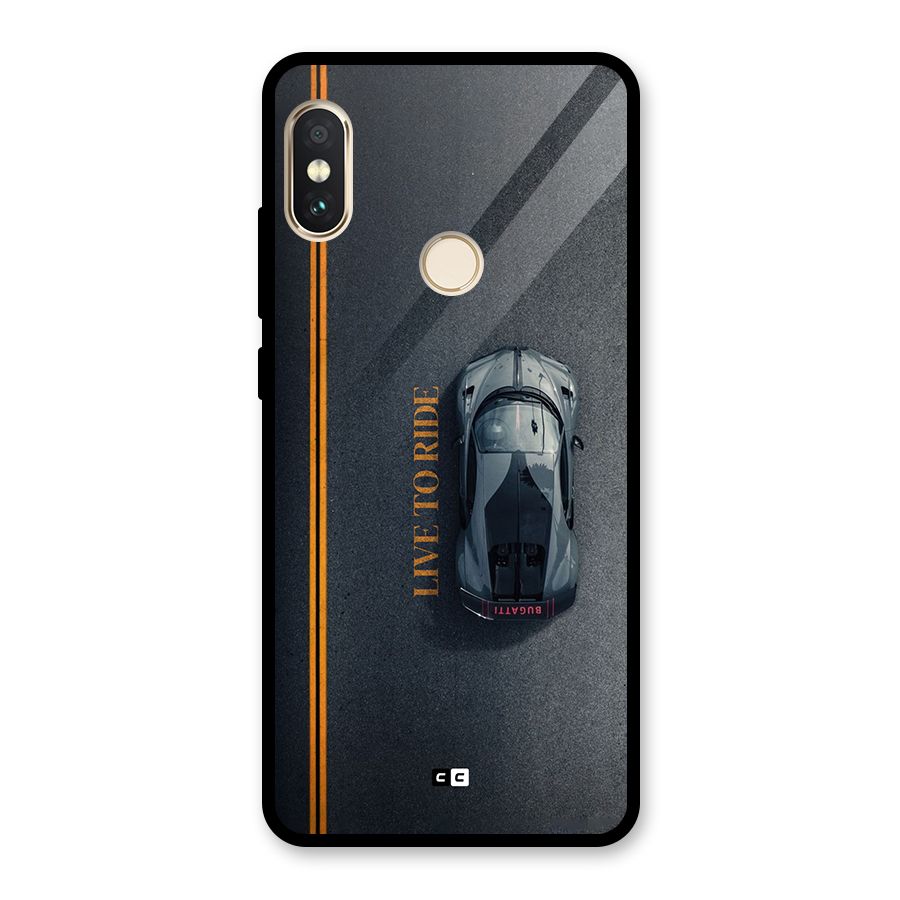 Live To Ride Glass Back Case for Redmi Note 5 Pro