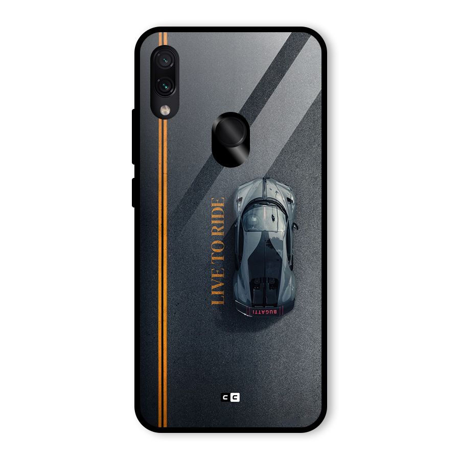 Live To Ride Glass Back Case for Redmi Note 7 Pro
