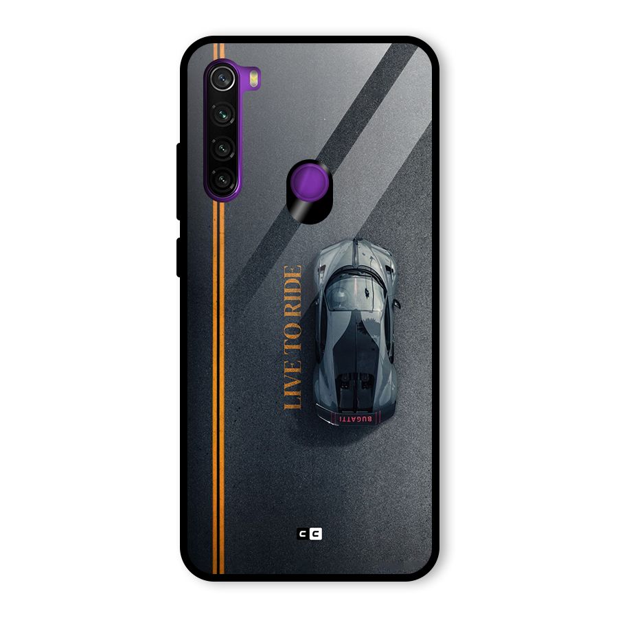 Live To Ride Glass Back Case for Redmi Note 8