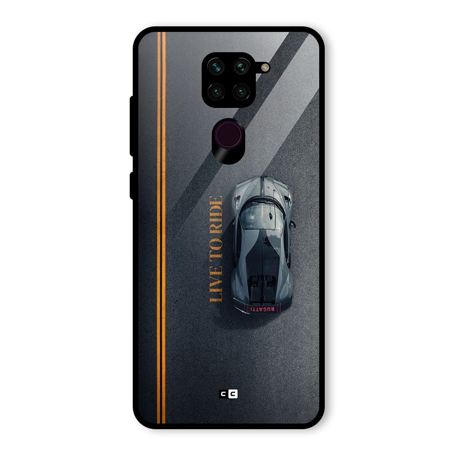 Live To Ride Glass Back Case for Redmi Note 9
