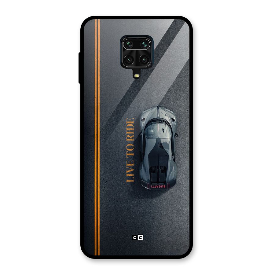Live To Ride Glass Back Case for Redmi Note 9 Pro
