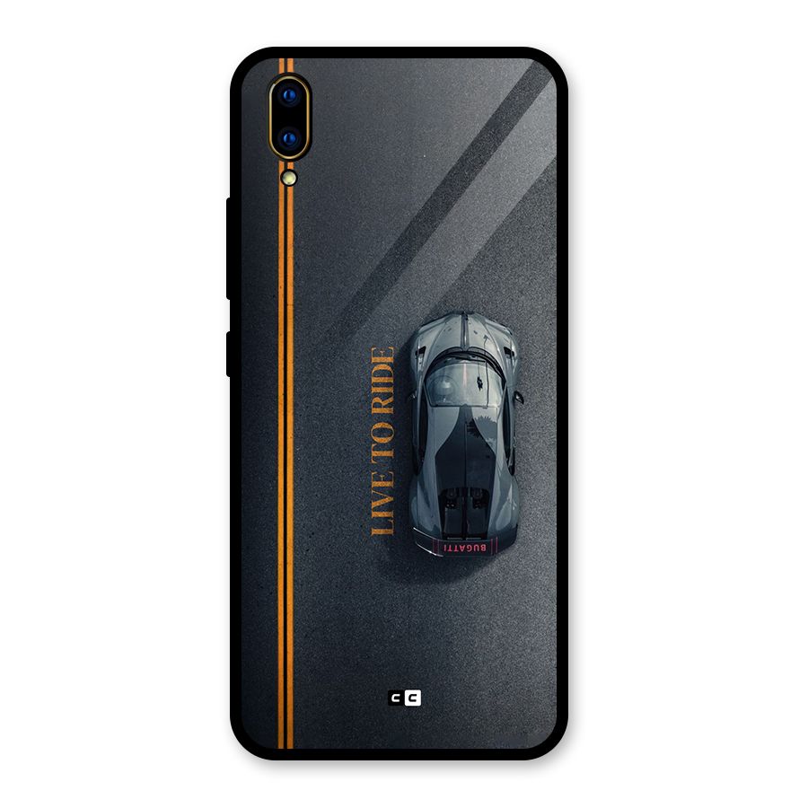 Live To Ride Glass Back Case for Vivo V11 Pro