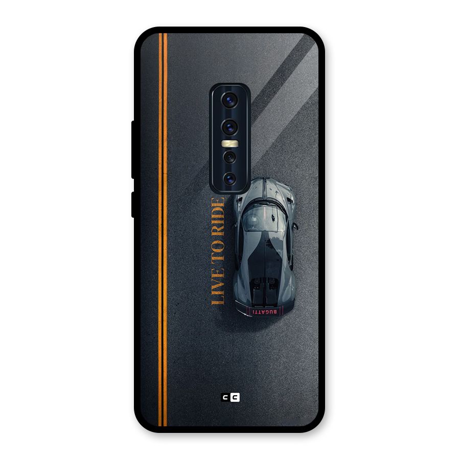 Live To Ride Glass Back Case for Vivo V17 Pro