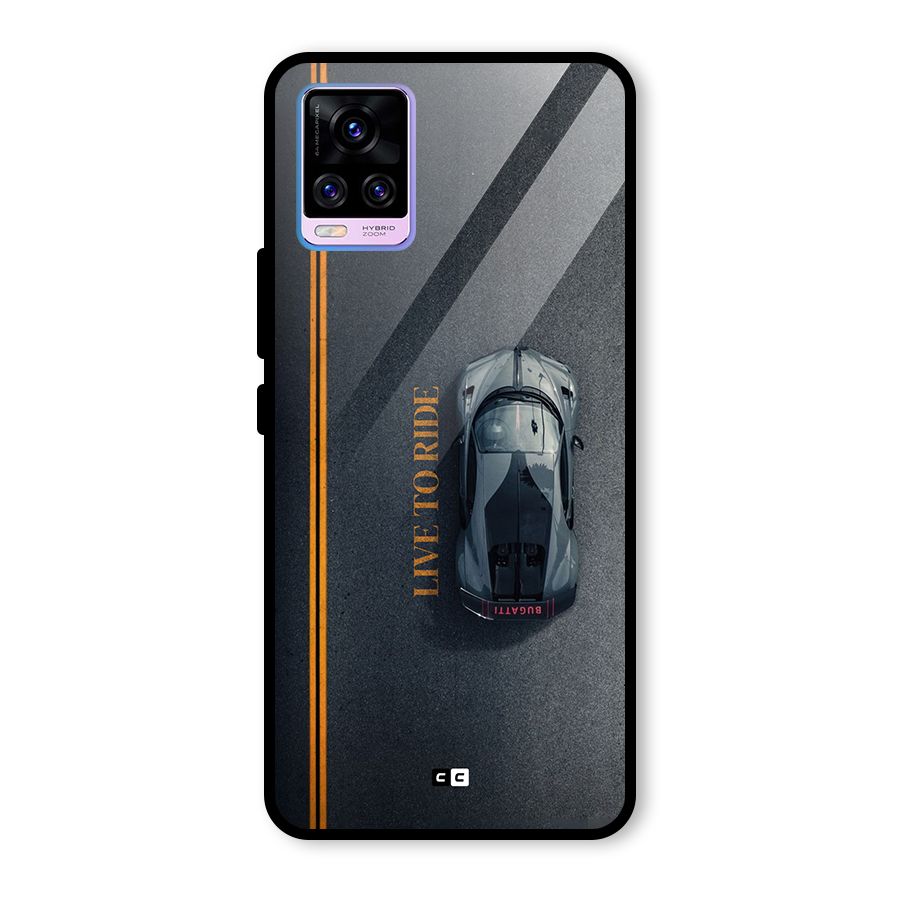 Live To Ride Glass Back Case for Vivo V20 Pro