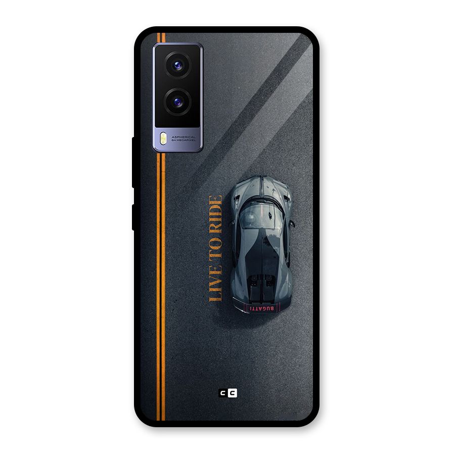 Live To Ride Glass Back Case for Vivo V21e 5G