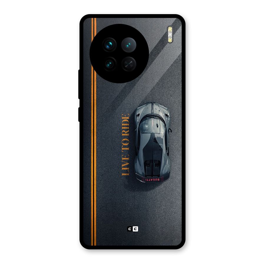 Live To Ride Glass Back Case for Vivo X90