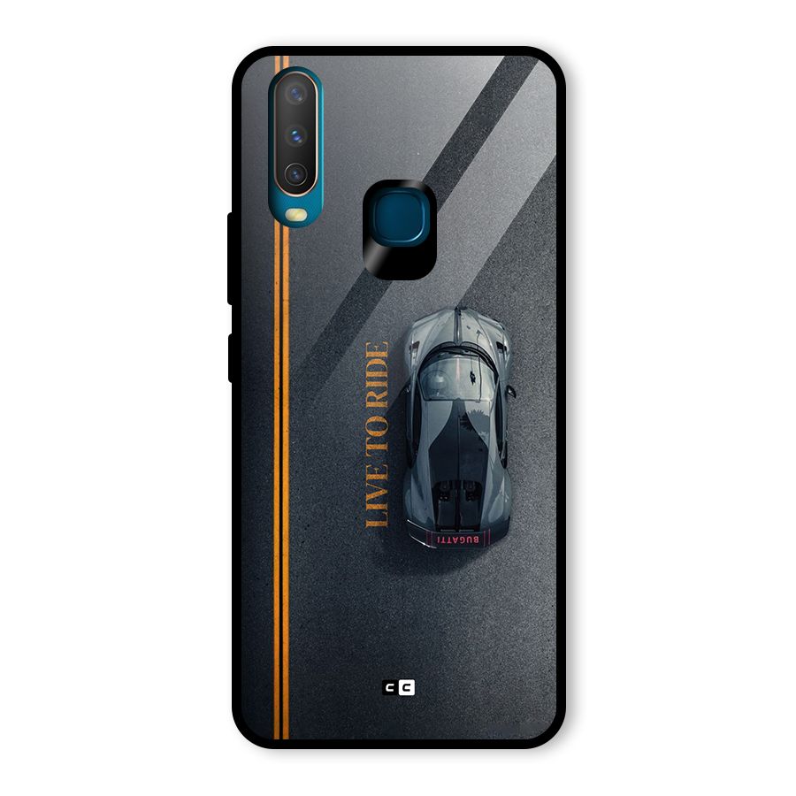 Live To Ride Glass Back Case for Vivo Y17