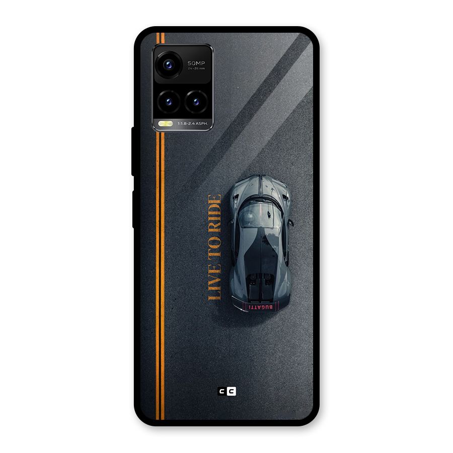 Live To Ride Glass Back Case for Vivo Y21A