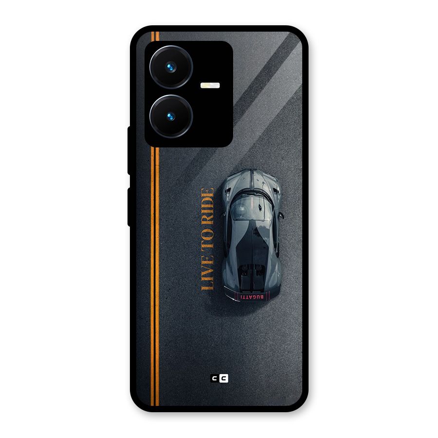 Live To Ride Glass Back Case for Vivo Y22