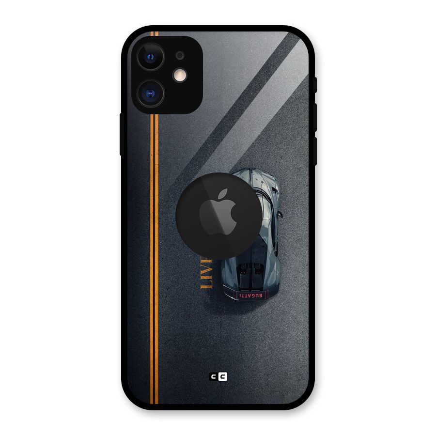 Live To Ride Glass Back Case for iPhone 11 Logo Cut
