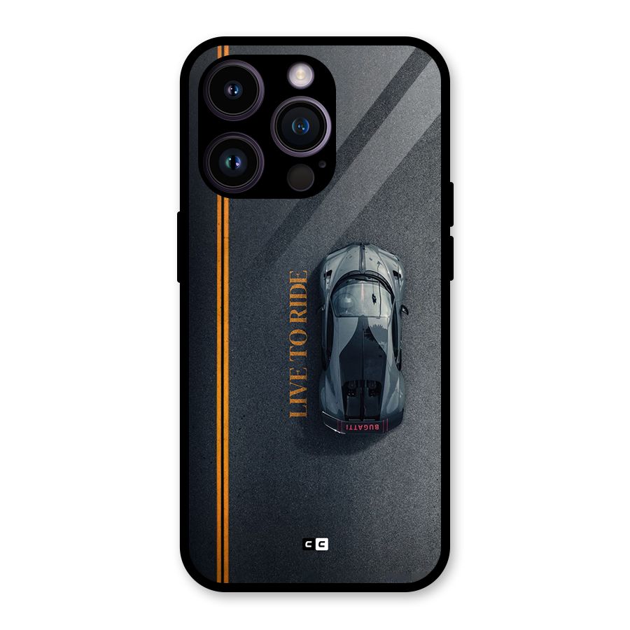 Live To Ride Glass Back Case for iPhone 14 Pro