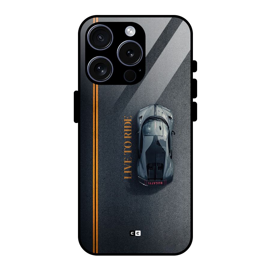 Live To Ride Glass Back Case for iPhone 15 Pro