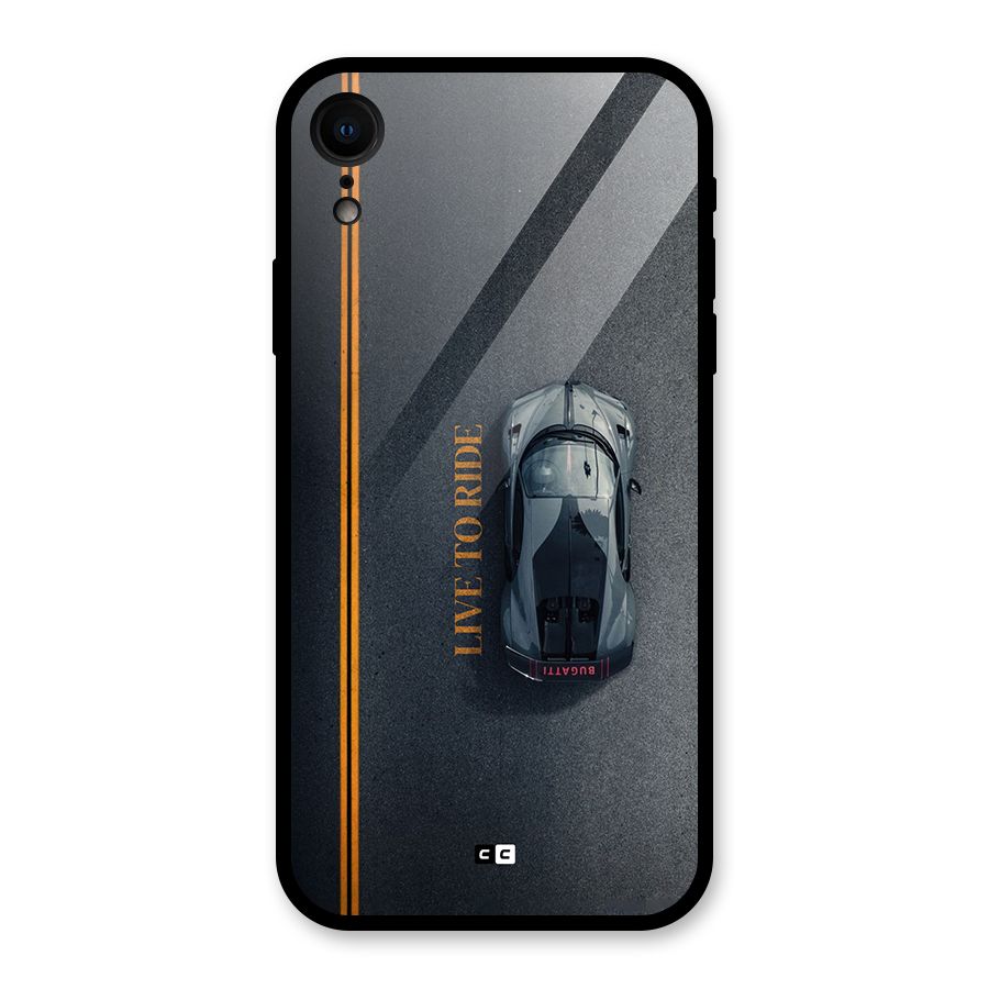 Live To Ride Glass Back Case for iPhone XR