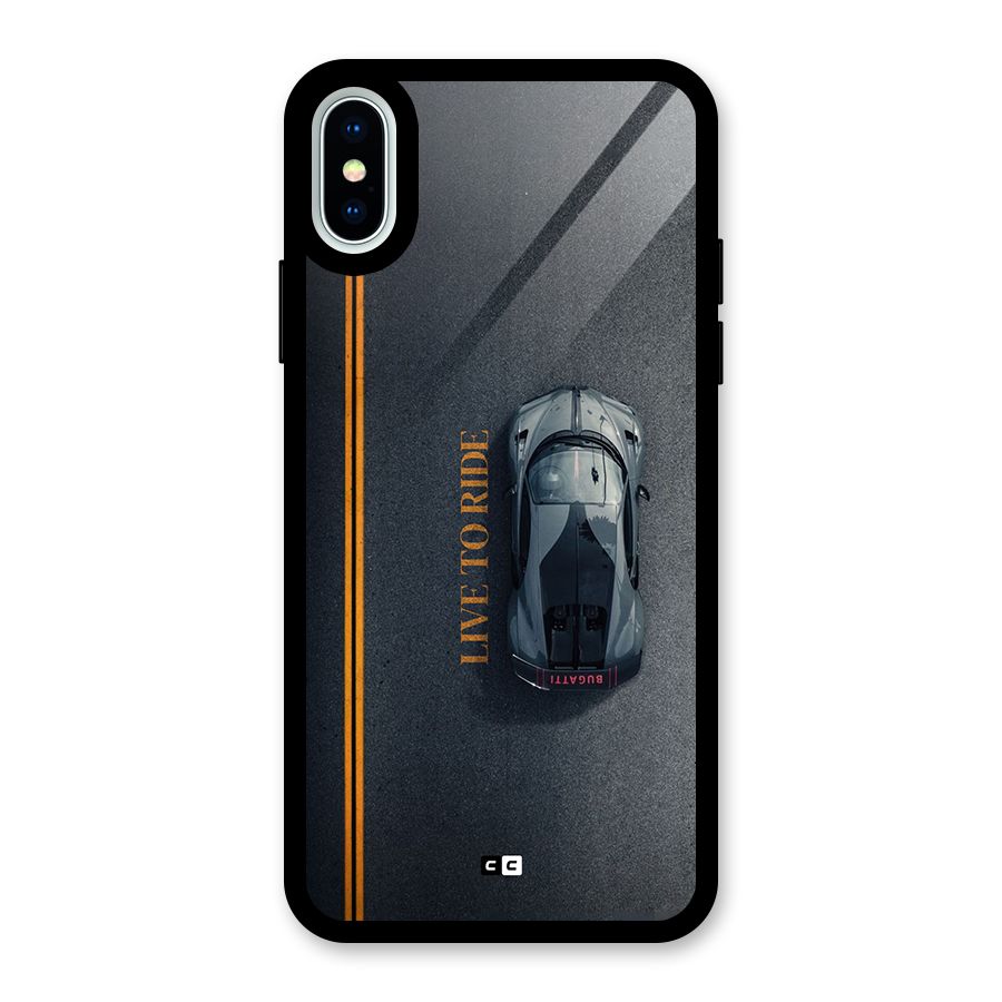 Live To Ride Glass Back Case for iPhone XS