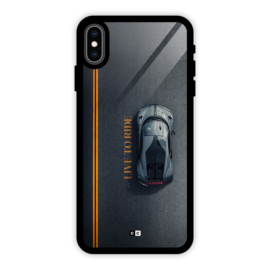 Live To Ride Glass Back Case for iPhone XS Max
