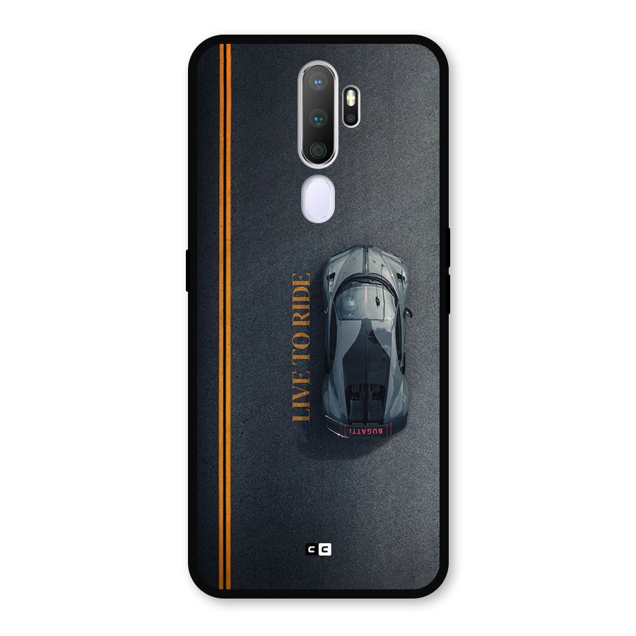 Live To Ride Metal Back Case for Oppo A5 (2020)