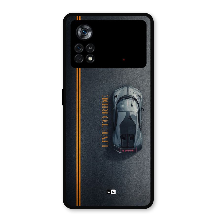 Live To Ride Metal Back Case for Poco X4 Pro 5G
