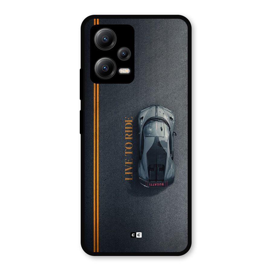 Live To Ride Metal Back Case for Redmi Note 12 5G