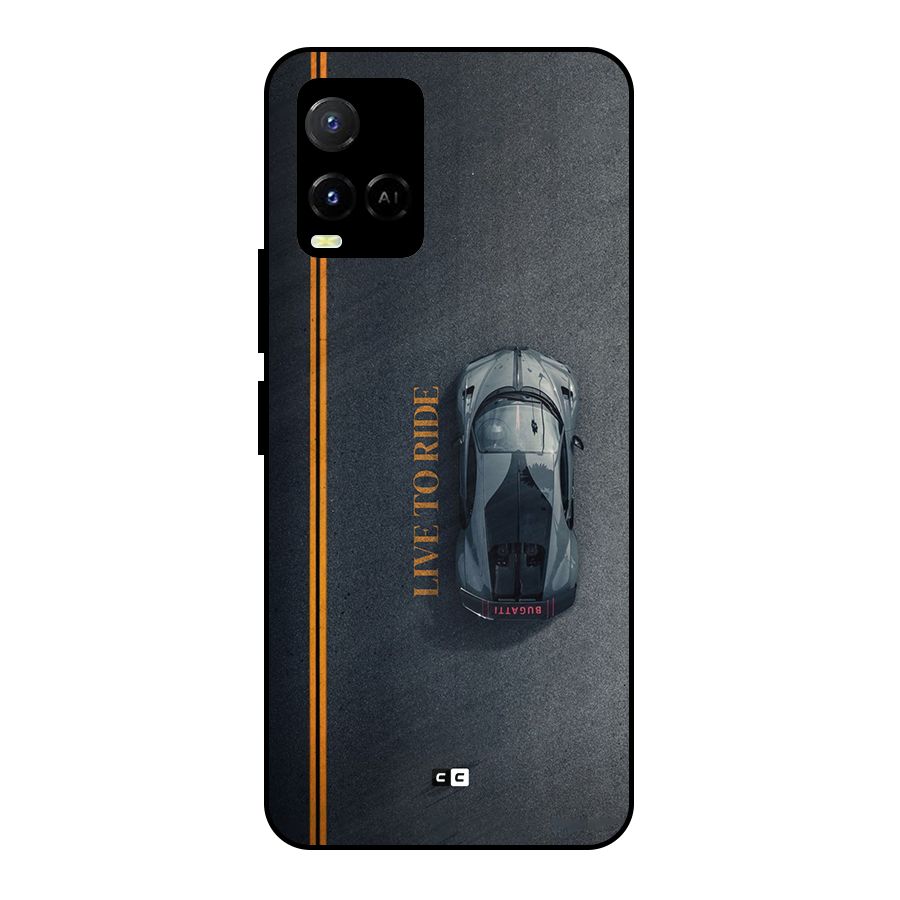 Live To Ride Metal Back Case for Vivo Y21
