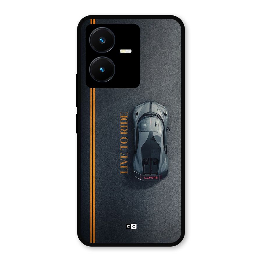Live To Ride Metal Back Case for Vivo Y22