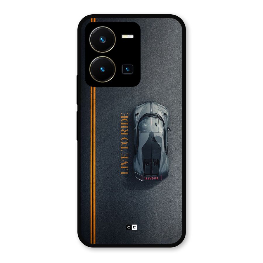 Live To Ride Metal Back Case for Vivo Y35