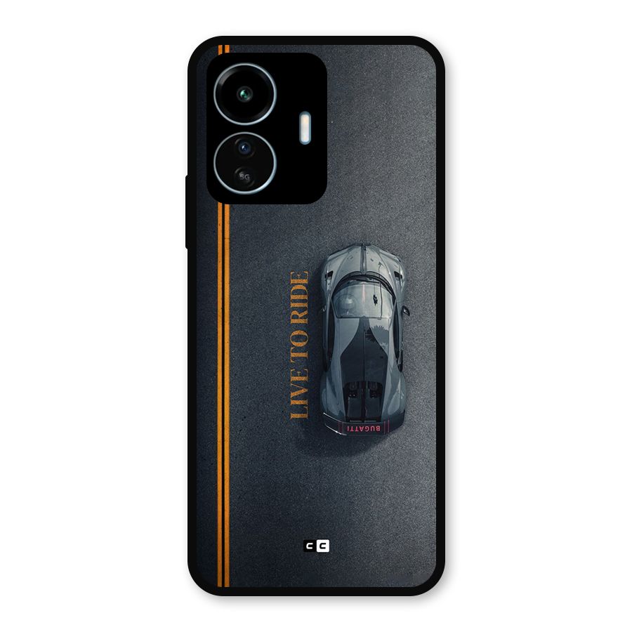 Live To Ride Metal Back Case for vivo iQOO Z6 Lite 5G
