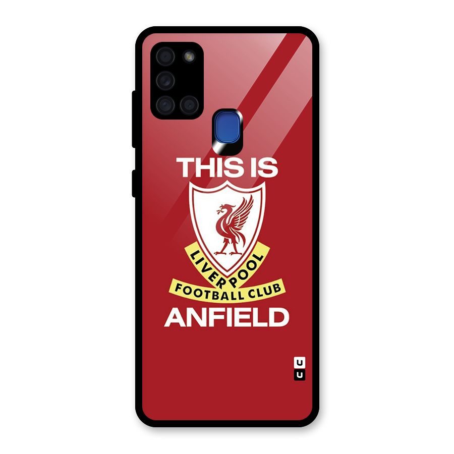 LiverPool Anfield Glass Back Case for Galaxy A21s