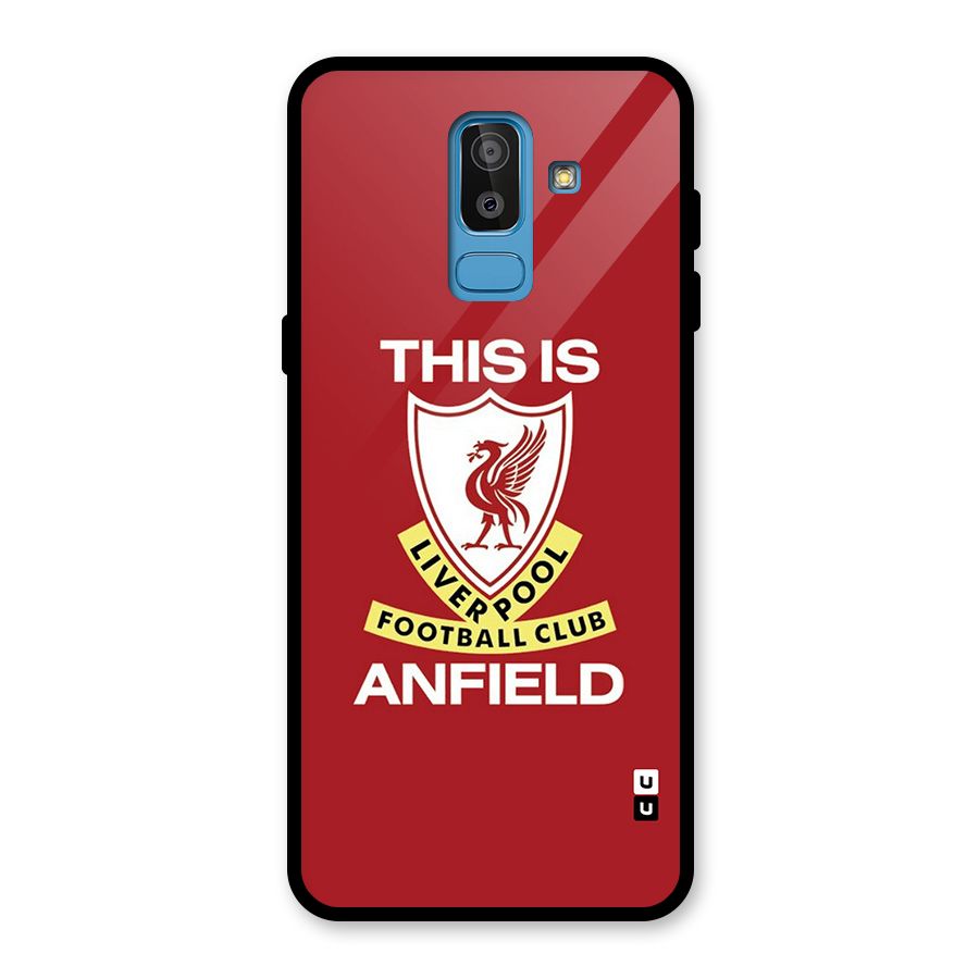 LiverPool Anfield Glass Back Case for Galaxy J8