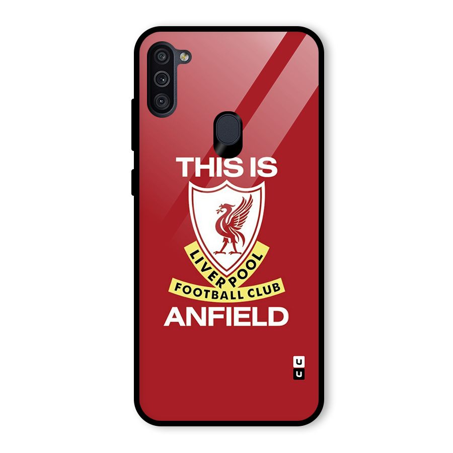 LiverPool Anfield Glass Back Case for Galaxy M11