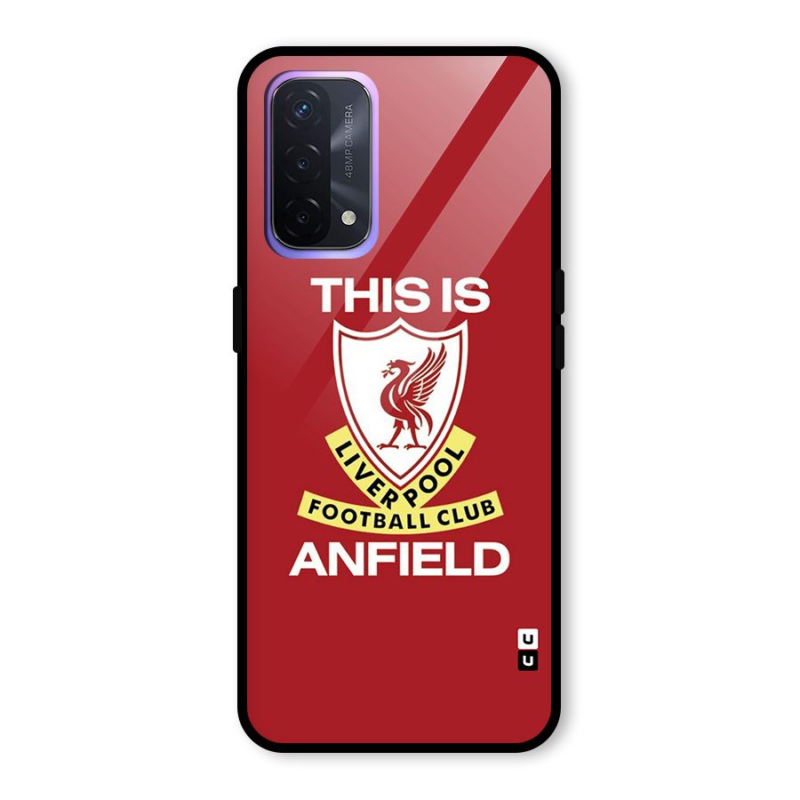LiverPool Anfield Glass Back Case for Oppo A74 5G