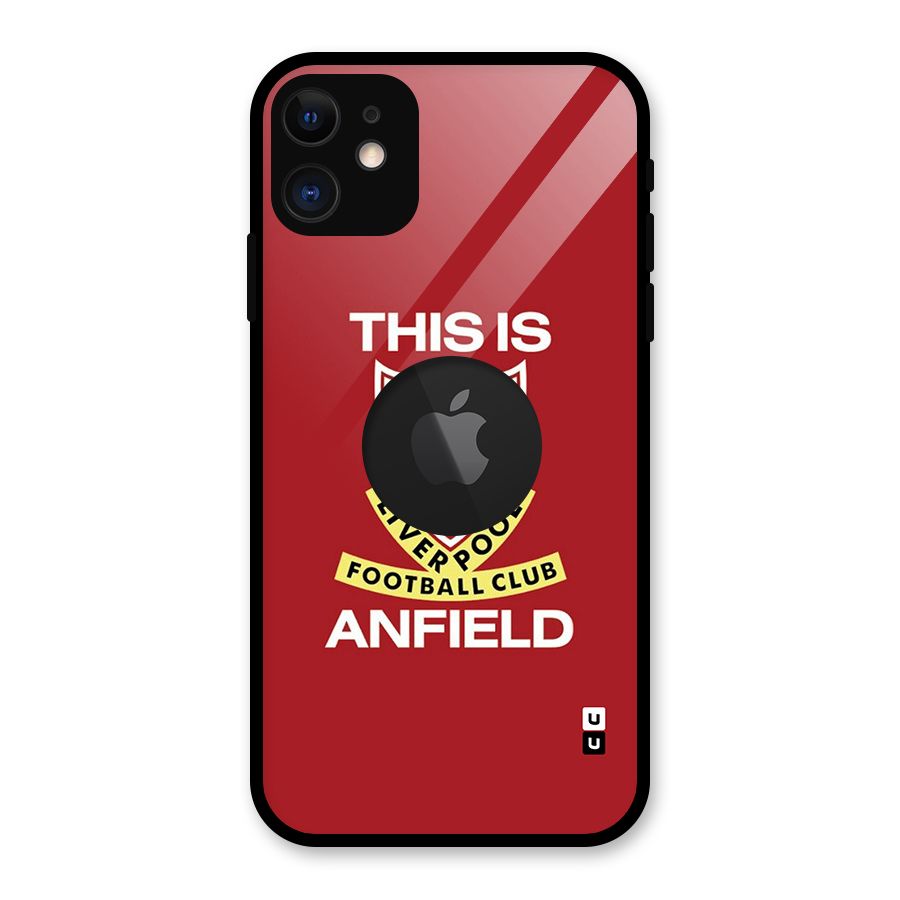 LiverPool Anfield Glass Back Case for iPhone 11 Logo Cut