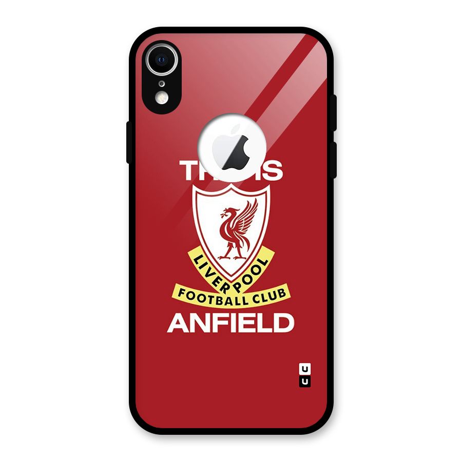LiverPool Anfield Glass Back Case for iPhone XR Logo Cut